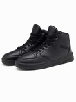 Men's insulated sneaker boots with high upper - black V6 OM-FOSH-0139