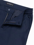 Pantaloni chino clasici pentru bărbați SLIM FIT - albastru marin V1 OM-PACP-0182