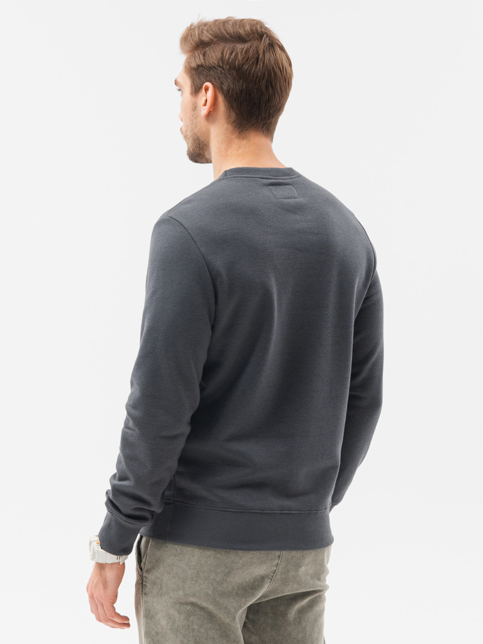 Men's plain sweatshirt - dark grey B978