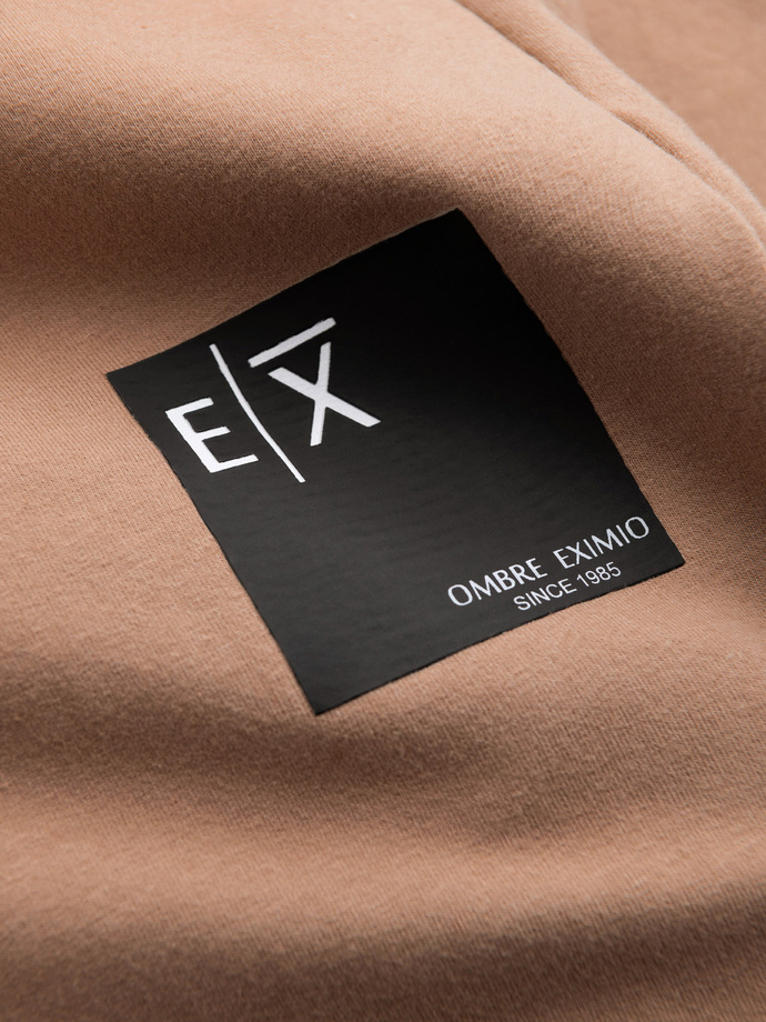 Pánske tepláky s logom - hnedé V3 OM-PASK-0167