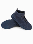 Men's high-top sneaker shoes - navy blue V5 T380