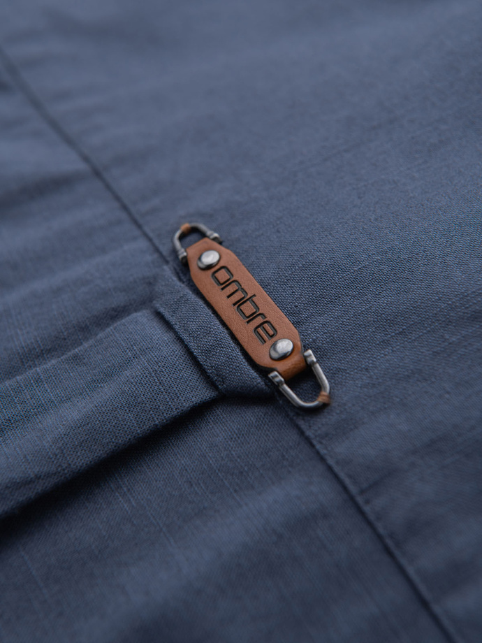 Blazer bărbătesc cu croială REGULAR cu in - crem V1 OM-BLZB-0128