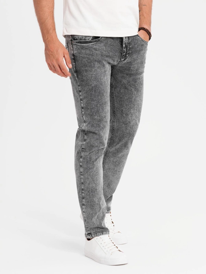 Men's classic washed REGULAR FIT jeans - gray V4 OM-PADP-0217