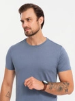 Set tricou cu gât rotund din bumbac pentru bărbați BASIC - alb/grafit/blue denim V8 OM-TSBS-0232