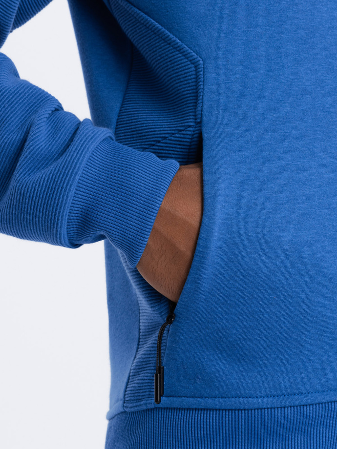 Hanorac cu glugă cu fermoar pentru bărbați - albastru V8 OM-SSZP-0124