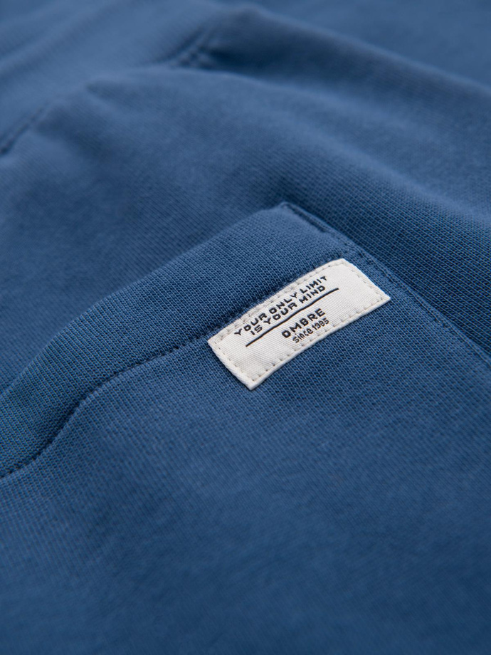 Pantaloni de trening pentru bărbați cu picior fără căptușeală - albastru închis V4 OM-PABS-0206