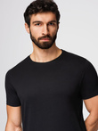 Classic BASIC men's cotton T-shirt - black V1 OM-TSBS-0236