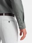 Pánská košile REGULAR FIT s kapsami - khaki V4 OM-SHCS-0148