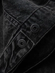 Men's denim jacket katana with washem - black V3 OM-JADJ-0219