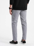 Men's denim pants without rubbing SLIM FIT - gray V1 OM-PADP-0148