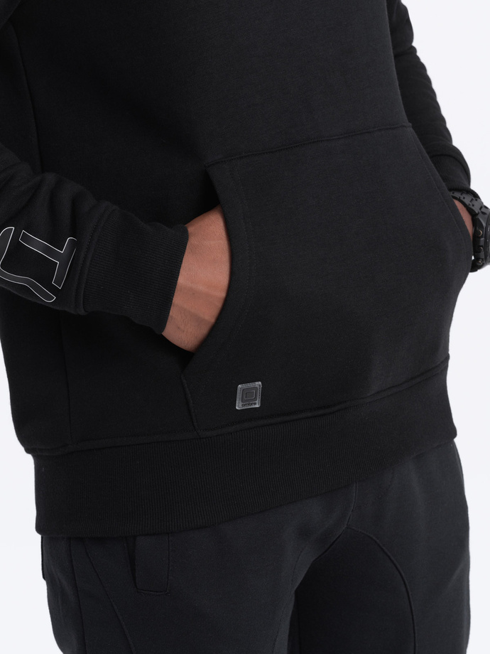 Hanorac cu glugă tricolor pentru bărbați - roșu V3 OM-SSNZ-22FW-014