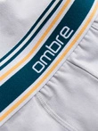 Classic fit men's boxer shorts with decorative elastic waistband - 3-pack mix OM-UNBO-0110