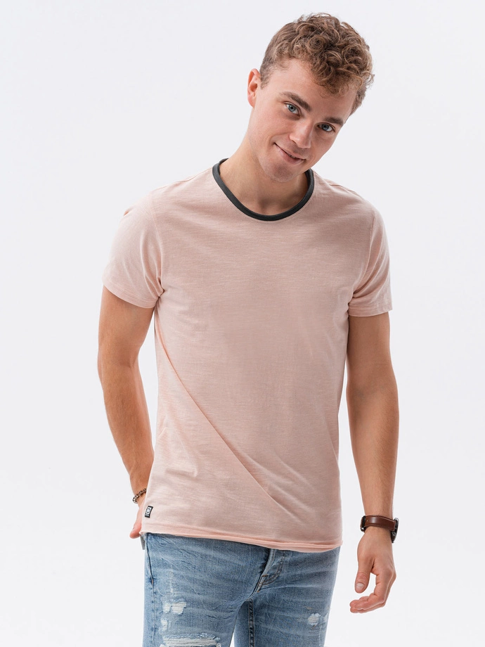 Men's plain t-shirt - peach S1385