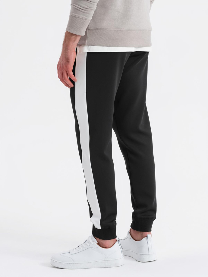 Pantaloni de trening bărbătești din tricot structurat - grafit V5 OM-PASK-0211