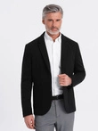 Men's jacket with patch pockets - black V5 OM-BLZB-0127