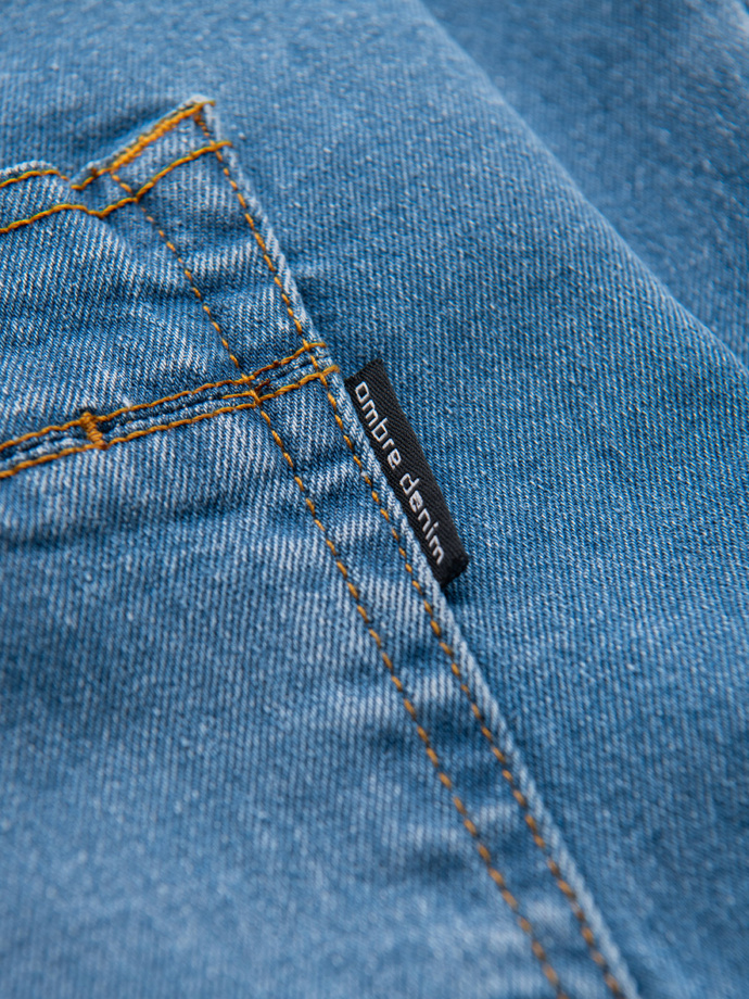 Pánsky roztrhaný denim REGULAR FIT - modrý V3 OM-PADP-0241