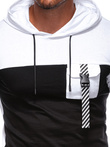 Men's plain hooded t-shirt S682 - white