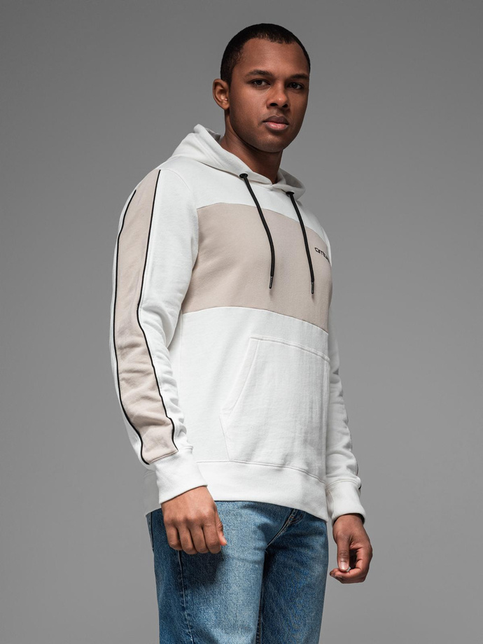 Bărbați bomber de bumbac bomboane sweatshirt descheiat - burgundy V13 OM-SSZP-0215