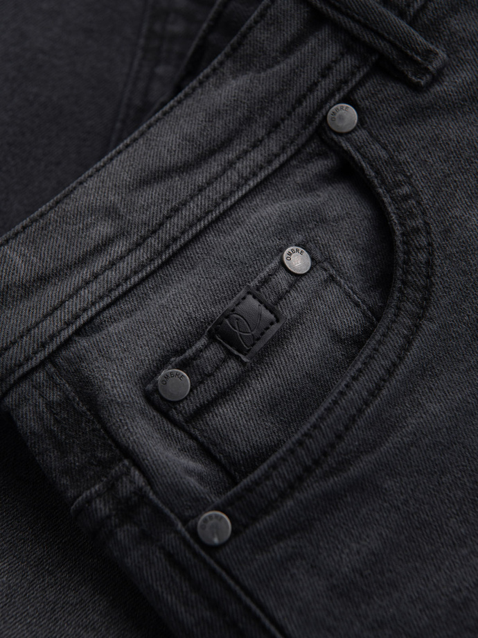 Pánske džínsové šortky klasického strihu - čierne V4 OM-SRDS-0171