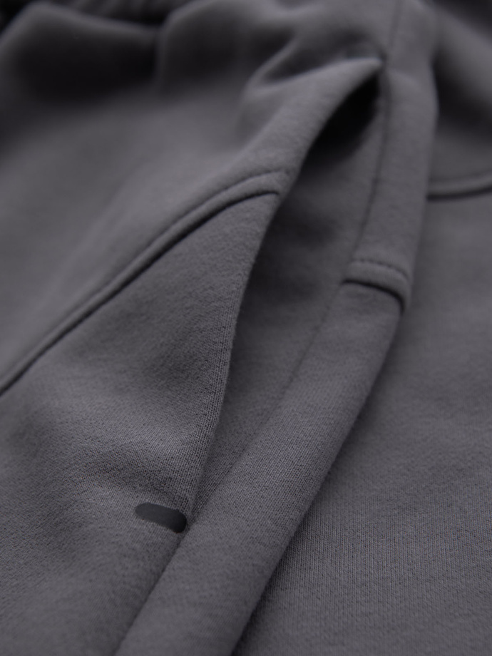 Pantaloni scurți casual pentru bărbați SLIM FIT jacquard knit - albastru marin V1 OM-SRCS-0168