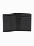 Men's leather wallet - black A608