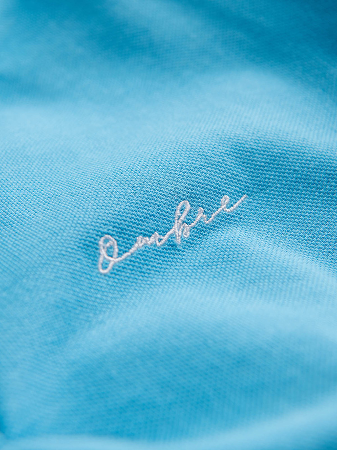 Tricou polo din tricot Pique - albastru V3 S1746