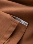 Pánská jednobarevná polokošile BASIC z piké úpletu - hnědá V23 OM-POBS-0100