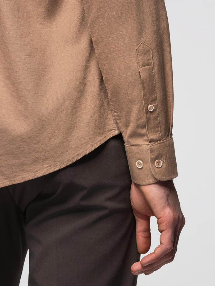 Blazer bărbătesc cu croială REGULAR cu in - crem V1 OM-BLZB-0128