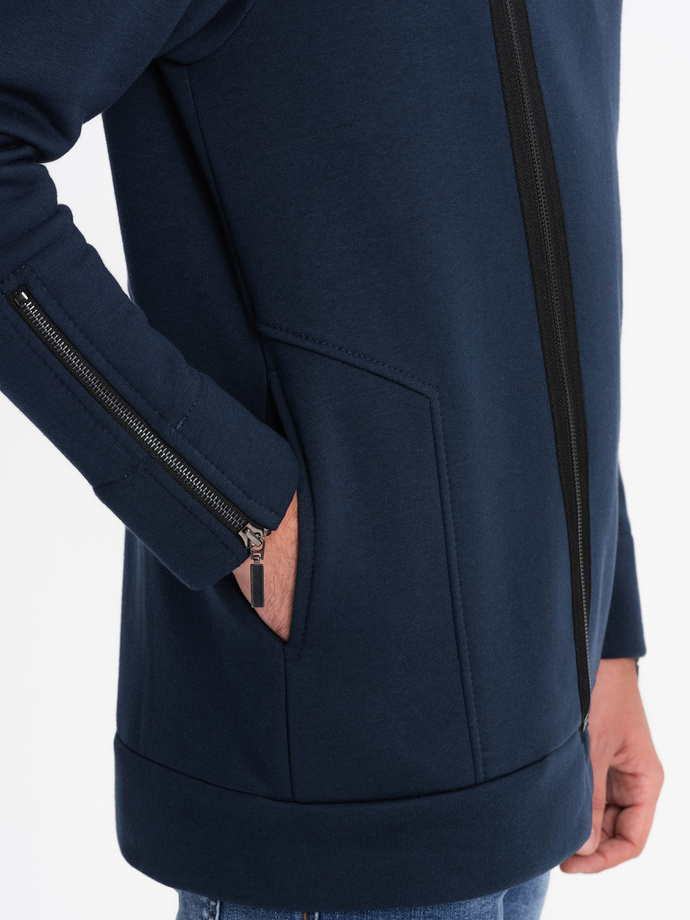 Vyriški džemperiai su atvira apykakle LONDON - tamsiai mėlyni B1362