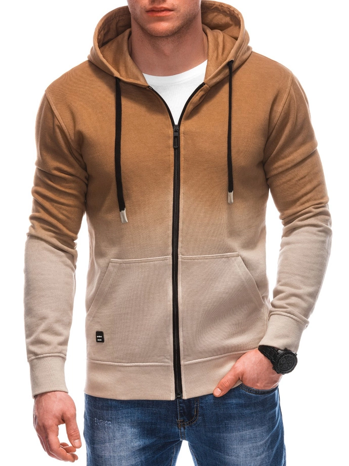 Bluza męska z kapturem B873 - niebieska
