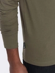 Men's unprinted longsleeve with v-neck - dark olive V2 OM-LSBL-0108