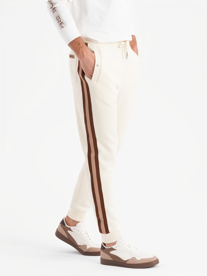 Pantaloni de trening bărbătești din tricot structurat - grafit V5 OM-PASK-0211