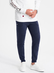 Pánské tepláky joggers - tmavě modré V4 OM-PASK-22FW-008