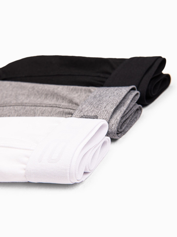 Vyriški medvilniniai boksininko šortai su logotipu - 3 vnt. mišinys V2 OM-UNBO-0105