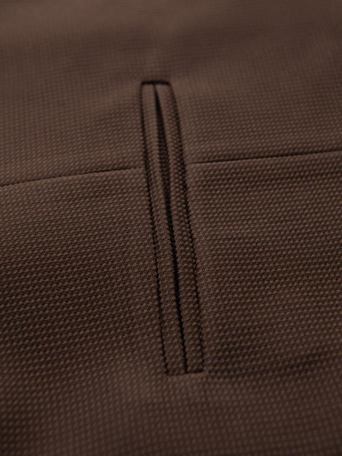 Costum bărbătesc fără revere - caramel V1 OM-BLZV-0112