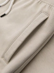 Pantaloni de trening pentru bărbați cu picior neacoperit - bej deschis V1 OM-PABS-0206