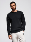 BASIC men's sweatshirt with round neckline - black V5 OM-SSBN-0175