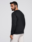 BASIC men's sweatshirt with round neckline - black V5 OM-SSBN-0175