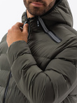 Men's winter quilted jacket - khaki C451
