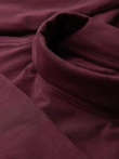 Bărbați cu mânecă lungă cu guler înalt simplu - burgundy V6 OM-LSCL-0130
