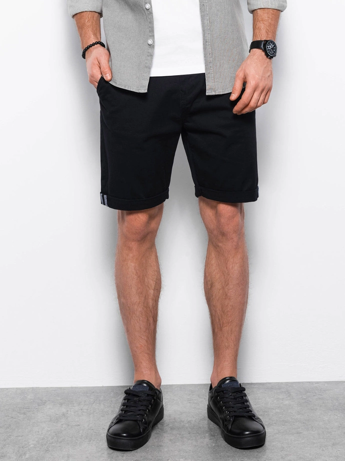 Pantaloni scurți chino pentru bărbați - negru V12 W243