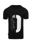 Men's printed cotton t-shirt - black V3 OM-TSPT-0166