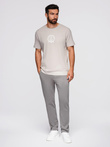 Men's sweatpants with unlined leg - gray V8 OM-PABS-0206