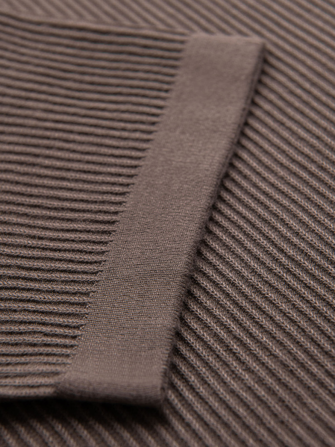 Men's knitted t-shirt with buttons at the neckline - ash V4 OM-TSCT-0254