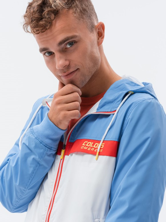 Pánska prechodná bunda - nebesky modro C438