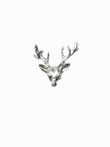Metal decorative clothes pin deer - silver V1 OU-ACPN-0116