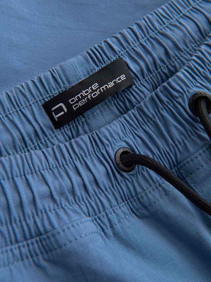 Pantaloni JOGGER pentru bărbați cu buzunare cargo cu fermoar și fermoar - albastru V7 OM-PAJO-0135