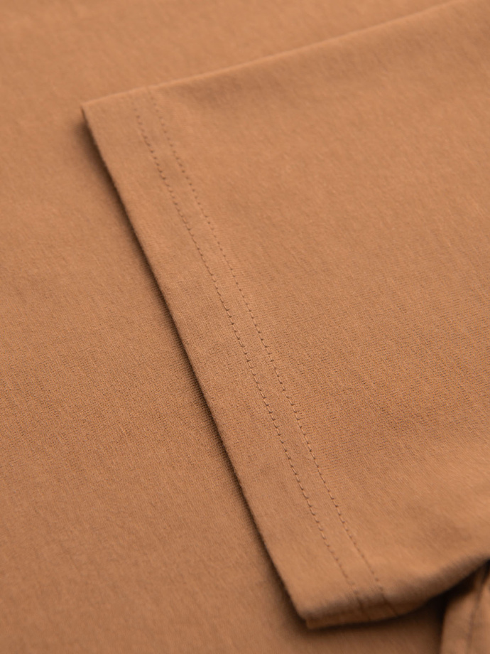 Tricou clasic BASIC din bumbac pentru bărbați - violet V13 OM-TSBS-0146