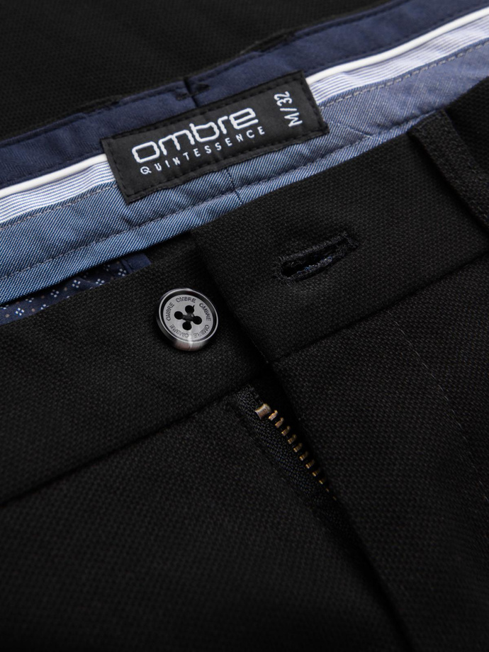 Vyriškos chino kelnės SLIM FIT - juodos V4 OM-PACP-0186