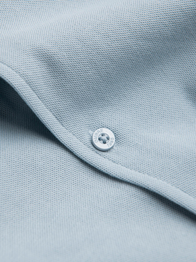 Vyriški trikotažiniai marškiniai ilgomis rankovėmis - mėlyni V3 K540